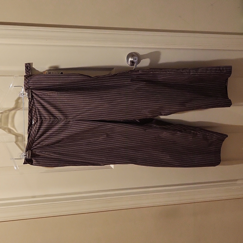 Talbot's woman's pants, 16WP, Brown with white stripes